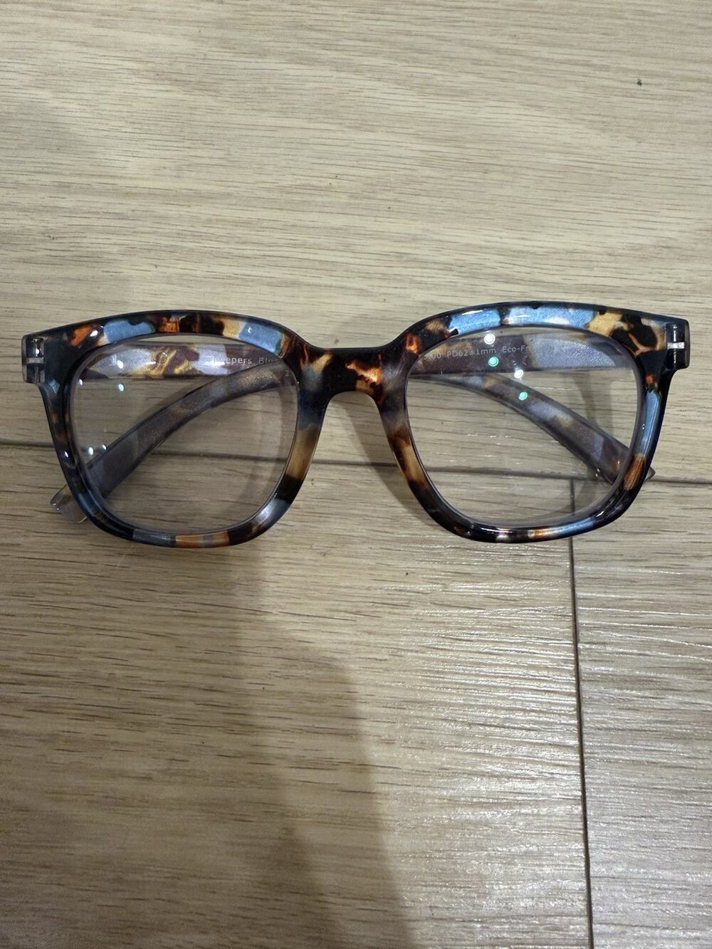 Peepers To The Max Reading Eyeglasses +3.00 Blue Light Filtering Blue Quartz